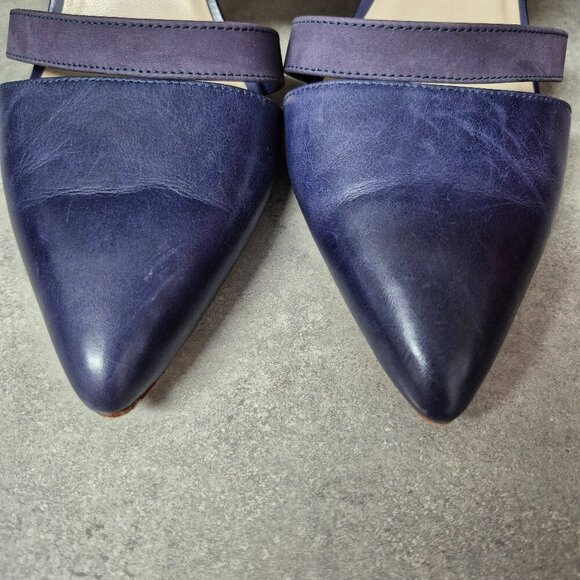 9 Cole Haan Grand OS Navy Leather Slip On Pumps - Picture 4 of 12